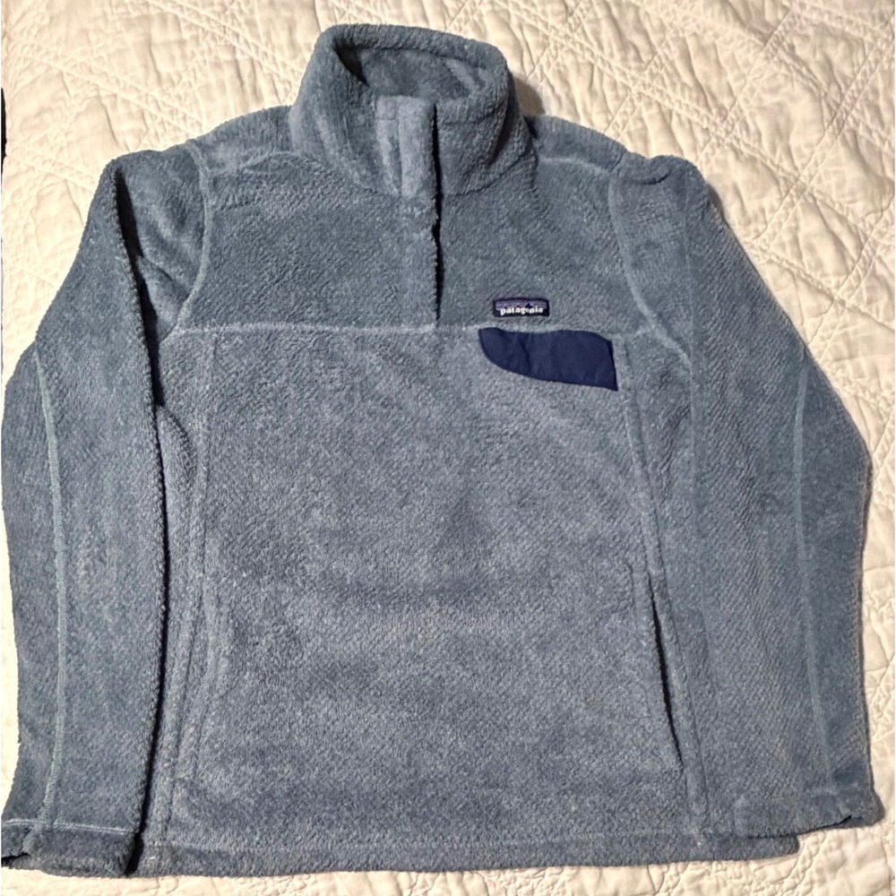 Patagonia Re-Tool Snap-T Fleece Pullover Smokey Blue Womens Large